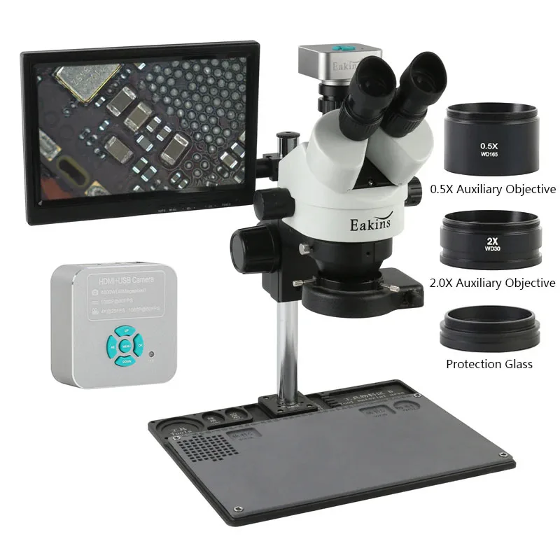 7X 45X Zoom Industrial simulfo - Simul-Focal Industrial Microscope 4K Hdmi reseña y precio
