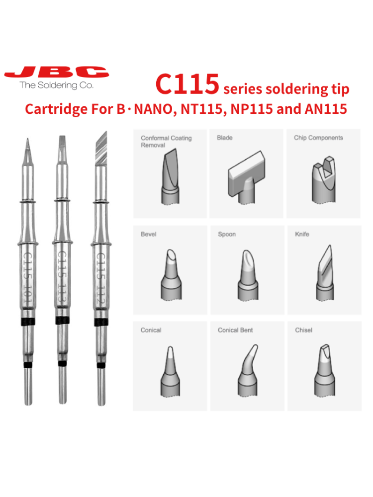 Cartuchos originales JBC C115, - C115 Nano Soldering Iron Station reseña y precio