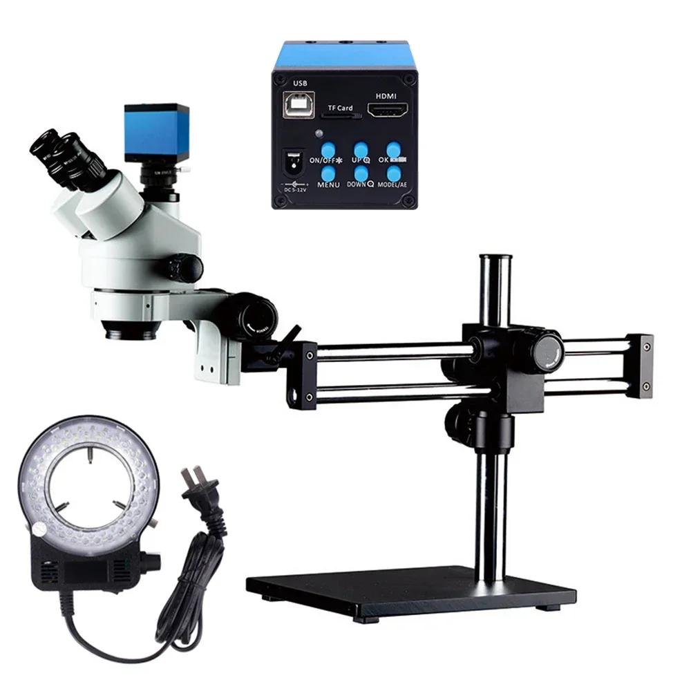 Microscopio estéreo trinocular - Trinocular Stereo Microscope 7X-45X reseña y precio