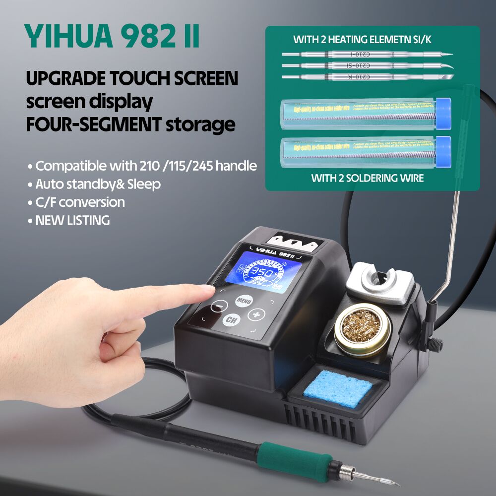 YIHUA 982-II Pantalla táctil C - C210 Precision Soldering Station reseña y precio