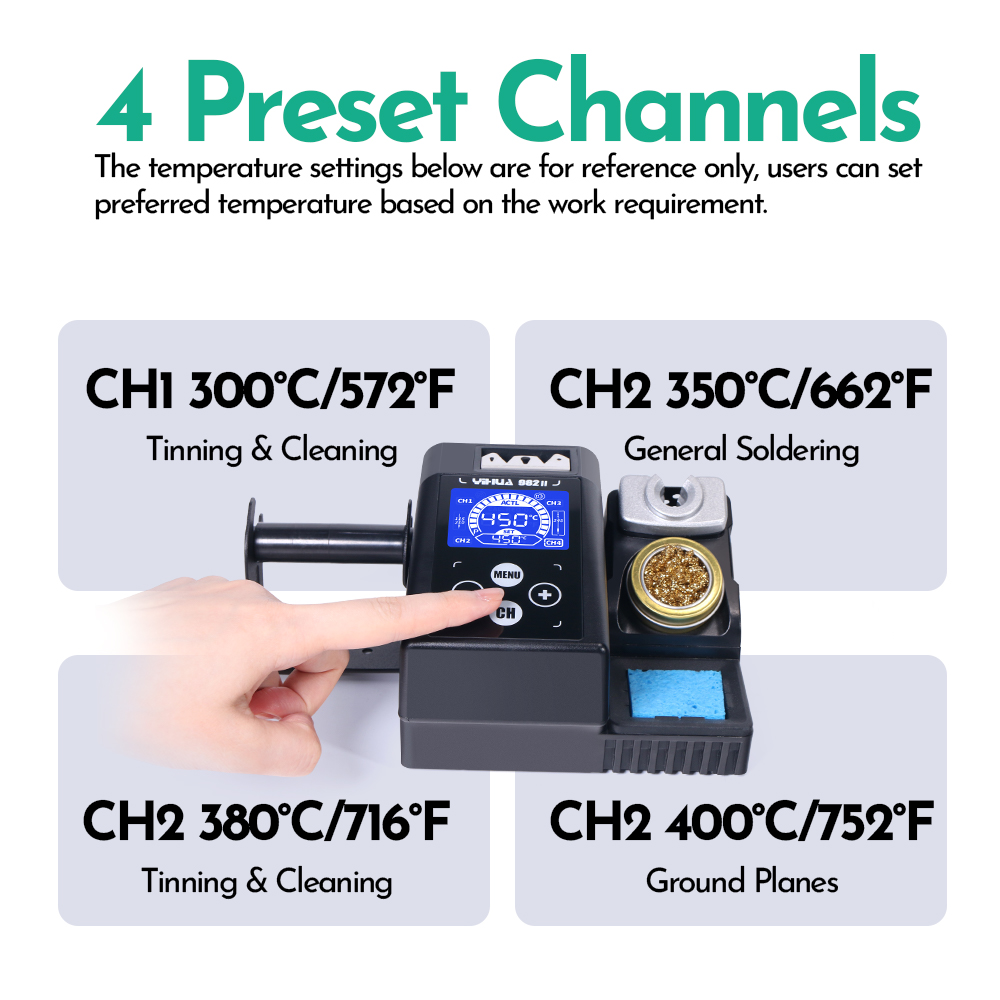 YIHUA 982-II Pantalla táctil C - C210 Precision Soldering Station reseña y precio
