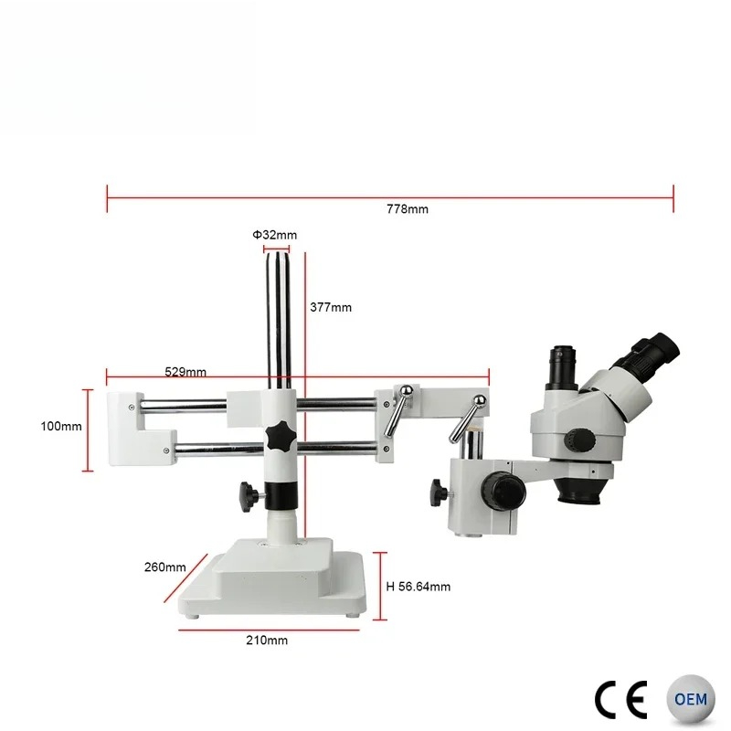 Microscopio Trinocular Estéreo - Trinocular Stereo Microscope 7X-45X reseña y precio